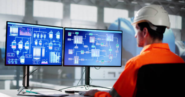 Man Working In Power Plant Electricity Generation